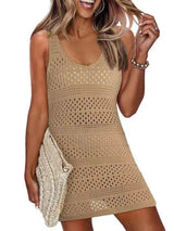 Openwork Scoop Neck Cover Up - V.I.P Digital Presence
