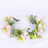 Flower Wreath Simulation Flower Leaves Hair Strap Photography Retro Hanfu Bridal Girl Flower Wreath Headwear - V.I.P Digital Presence