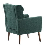 Modern Accent Chair Upholstered Foam Filled Living Room Chairs Comfy Reading Chair Mid Century Modern Chair  (Blackish Green) - V.I.P Digital Presence