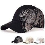Men and women universal new Chinese dragon printing paragraph duck tongue cap pattern neutral wind adjustable baseball cap - V.I.P Digital Presence