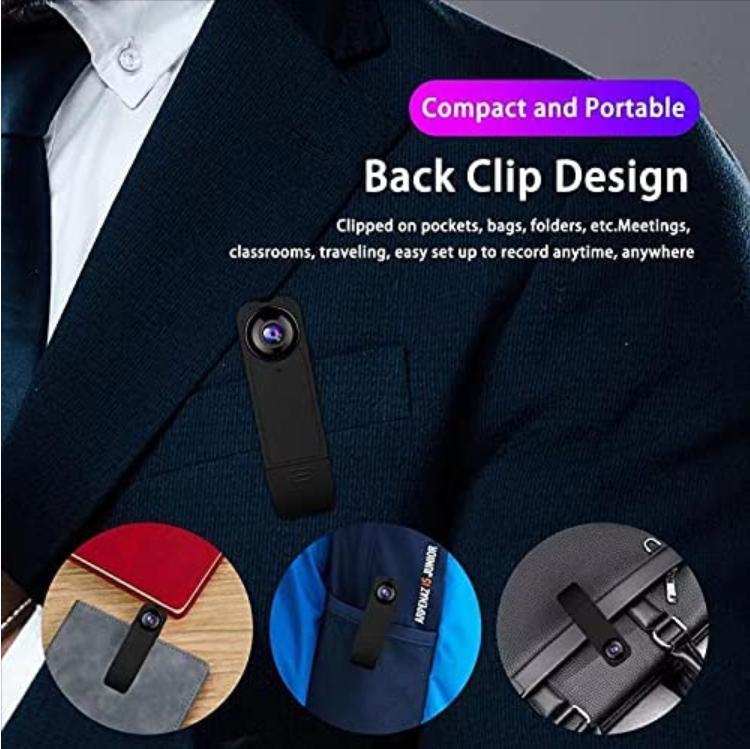 A18 Law Enforcement Recorder Outdoor Sports Conference Field Recorder Portable Back Clip Camera HD Camera - V.I.P Digital Presence