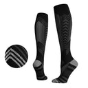 Calcetines de presión deportivos profesionales, calcetines altos para correr, saltar la cuerda, calcetines de compresión para ciclismo con rayas reflectantes por la noche