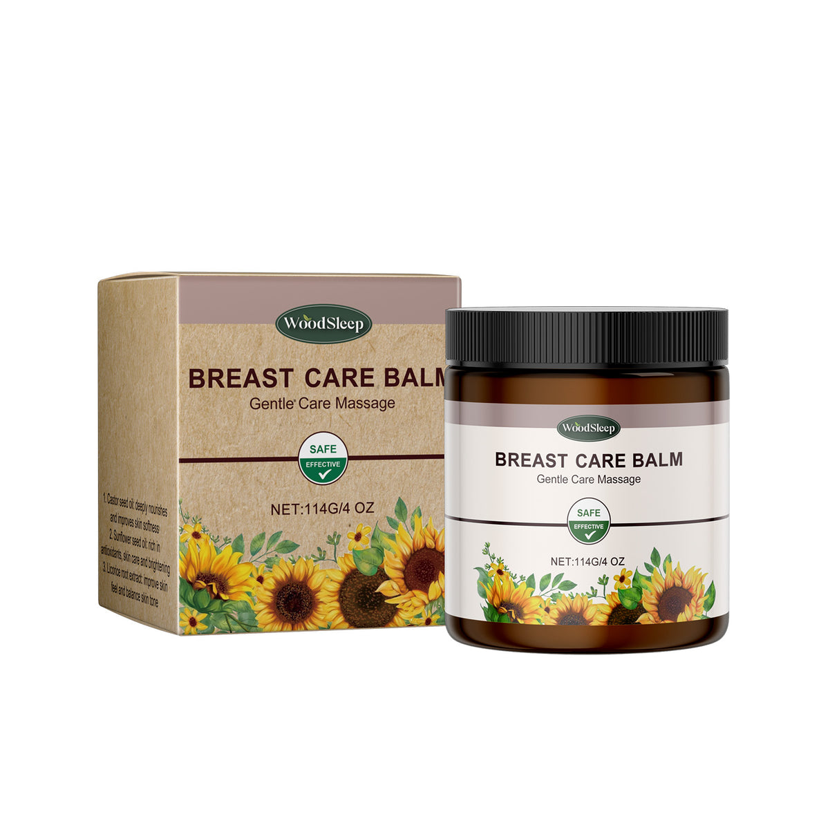 Crema herbal para el cuidado del pecho con ingredientes suaves, hidratante y reparadora diaria.