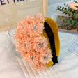 Flower series fashionable wide edge handmade fabric headband headband for women - V.I.P Digital Presence