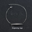 Stainless steel personalized engraved three color curved bracelet simple and personalized women's bracelet - V.I.P Digital Presence