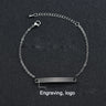 Stainless steel personalized engraved three color curved bracelet simple and personalized women's bracelet - V.I.P Digital Presence
