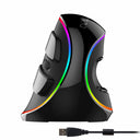 Delux M618 PLUS Ergonomics Vertical Gaming Mouse 6 Buttons 4000 DPI RGB Wired/Wireless Right Hand Mice For PC Laptop Computer - V.I.P Digital Presence