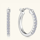 925 Sterling Silver Moissanite Huggie Earrings - V.I.P Digital Presence