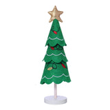 Cute Christmas Tree Fabric Wooden Display Window Desktop Christmas Embroidery Snowflake Decoration - V.I.P Digital Presence