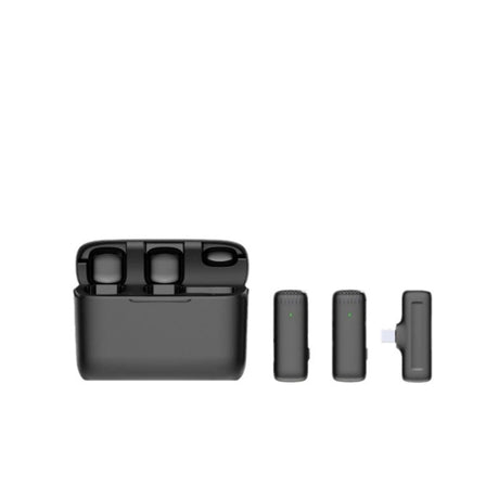 Charging case wireless lavalier microphone 1-to-2 live broadcast 2.4G noise cancelling microphone - V.I.P Digital Presence