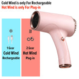 2600mAh Cordless Anion Blow Dryer Portable Hair Dryer 40/500W USB Rechargeable Powerful 2 Gears for Household Travel Salon - V.I.P Digital Presence