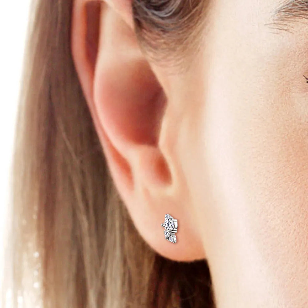 925 Sterling Silver Moissanite Stud Earrings - V.I.P Digital Presence