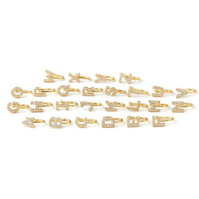 26 English letters micro inlaid zircon nose clip fake nose ring without hole puncture nose ornament - V.I.P Digital Presence