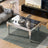The ON-TRANS stylish modern glass mirrored coffee table features a crystal design and adjustable height legs in silver - V.I.P Digital Presence