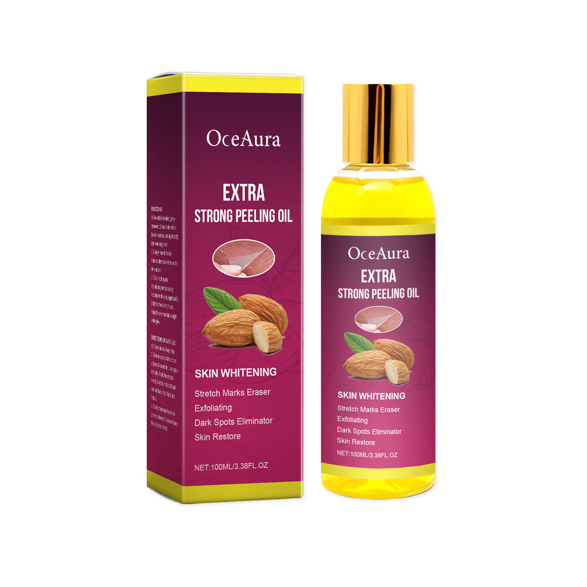 Aceite exfoliante corporal Oceaura, aceite exfoliante corporal limpiador e hidratante.