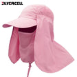 Sun Caps Flap Hats 360 degree Solar UV Protection Sun Hat Summer Men Women Sun Visor Cap Folding Removable Neck Face Mask Head - V.I.P Digital Presence