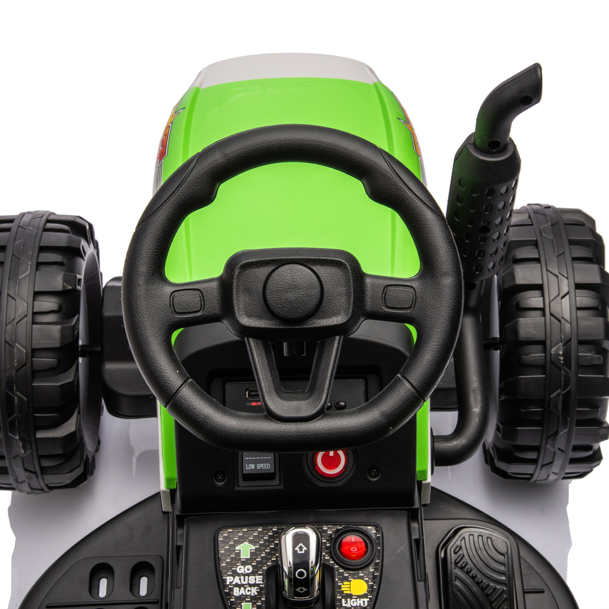 Children's electric tractor toy, powered by 24V battery, 200w * 2 motor 1.86-4.97MPH/remote control three speed adjustable - V.I.P Digital Presence