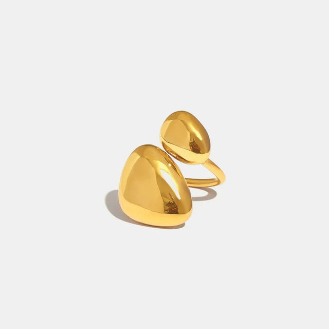 Geometric Irregular Smooth Open Ring Stainless Steel Plated Ring - V.I.P Digital Presence
