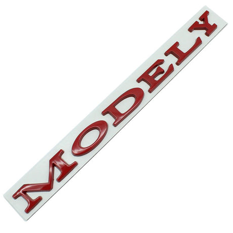 Suitable for Tesla Model 3/Y modified metal rear badge MODELY red letter car badge sticker - V.I.P Digital Presence