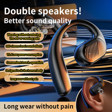 Business Sports Single Side Bluetooth Earphones New Car Mounted Bluetooth Earphones Wireless No In Ear Long Battery Life - V.I.P Digital Presence