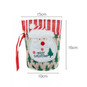 Christmas Apple Bag Accessories Linen Cartoon Santa Claus Snowman Gift Bag Candy Bag Gift Bag - V.I.P Digital Presence