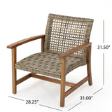 HAMPTON WOOD + WICKER CLUB CHAIR ( set of 2) - V.I.P Digital Presence