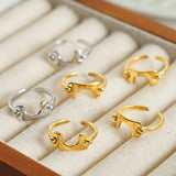 18K Gold-Plated Irregular Open Ring - V.I.P Digital Presence