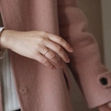 925 Sterling Silver Plated 14K Gold Chubby Love Ring for Girl Simple and Versatile Super Cute Heart Ring Fine Jewelry - V.I.P Digital Presence