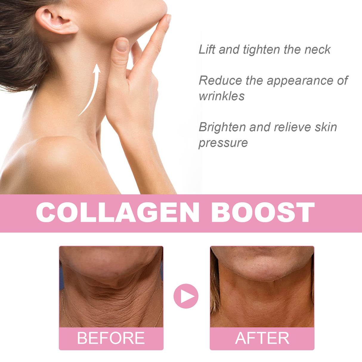 Hydra Collagen Neck Repair Cream, Firming Skin Lighten Neck Lines Moisturizing Beauty Neck Care Cream - V.I.P Digital Presence