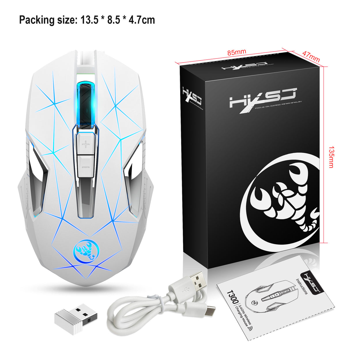 Wireless 2.4G Mouse, Home Office Business Laptop, 7-Color Colorful Backlight Mouse - V.I.P Digital Presence