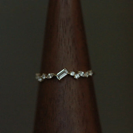 925 Sterling Silver Geometric Rectangle Clear Zircon Rings for Women Minimalist Exquisite Temperament Finger Ring - V.I.P Digital Presence