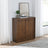 Medieval side panel with 2 sliding doors and solid wood decorative strips, storage cabinet - V.I.P Digital Presence