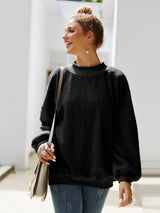 Casual round neck long sleeved velvet shirt women's top velvet shirt - V.I.P Digital Presence