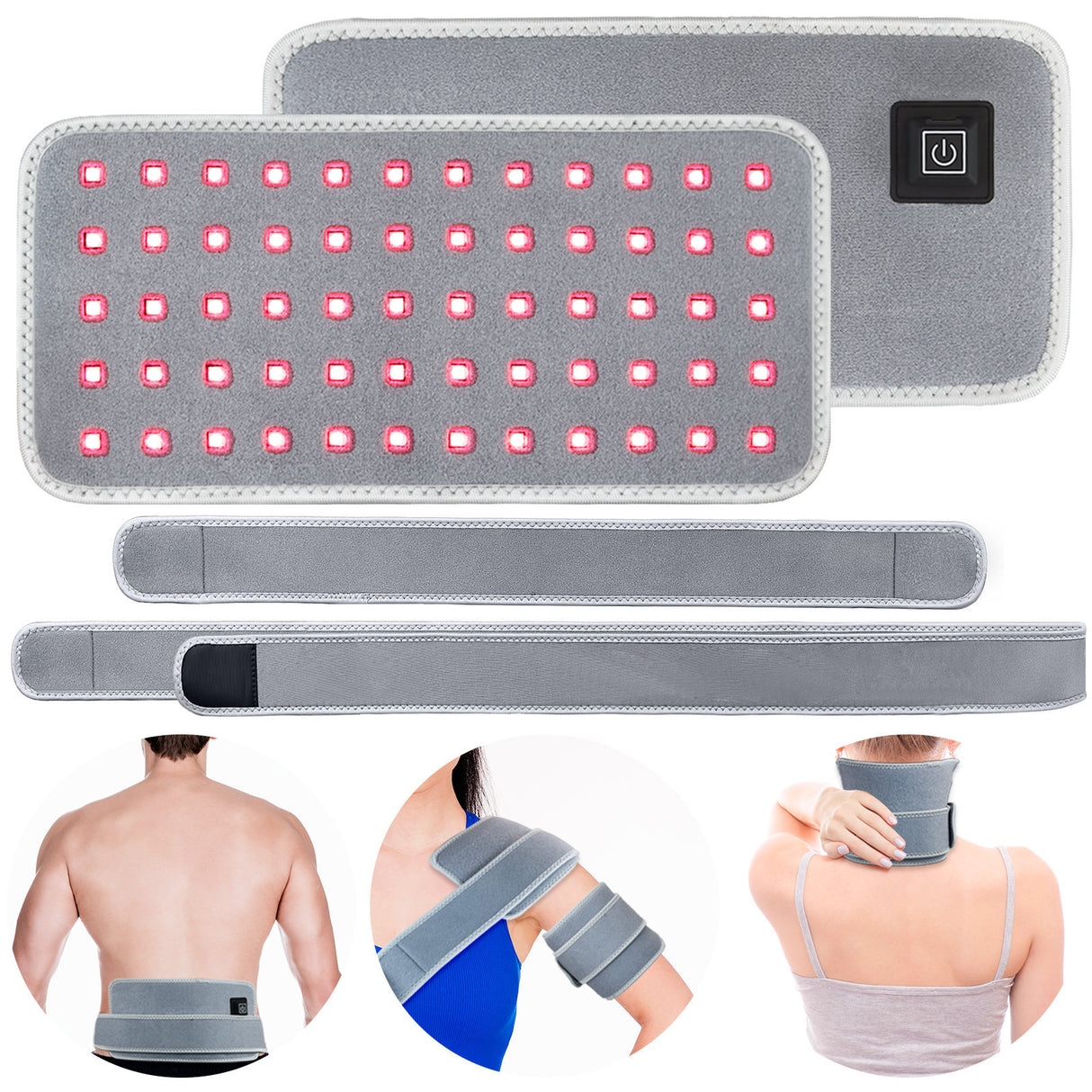 60 LEDs  Infrared Therapy Pad for Lumbar Disc Herniation: Compact, Portable, and Promotes Blood Circulation - V.I.P Digital Presence