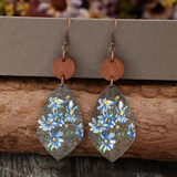 Flower Geometrical Shape Wooden Earrings - V.I.P Digital Presence