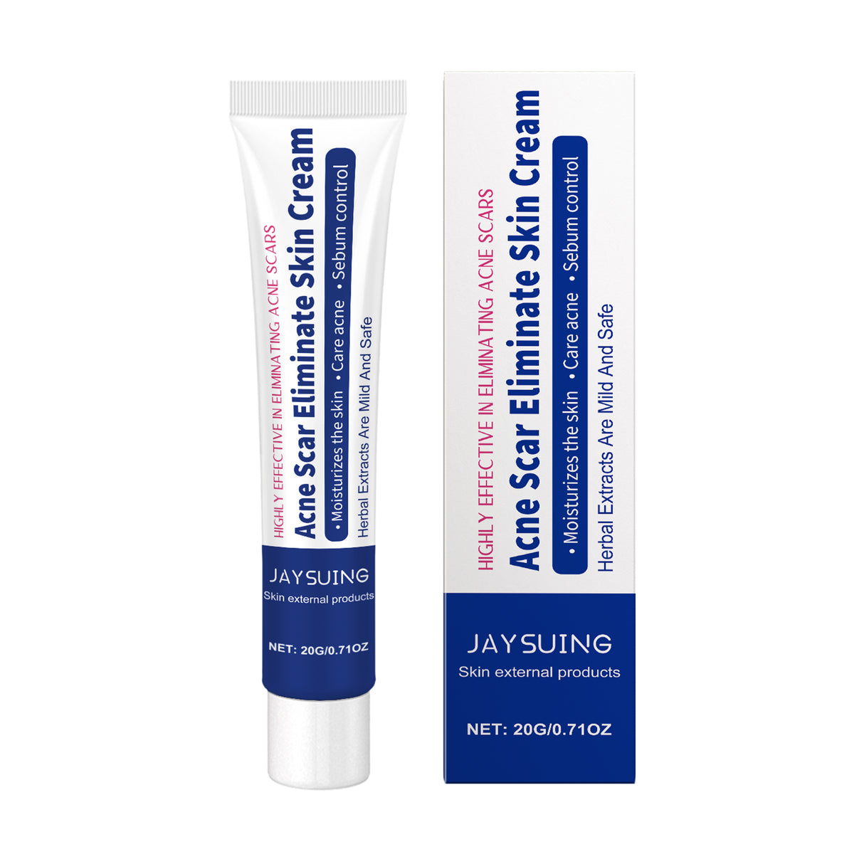 Herbal Acne-Clearing Cream Face Refreshing Oil Control Gentle Pore Cleansing Cream