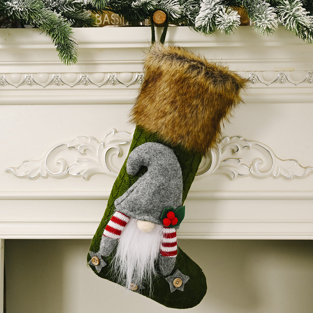 Christmas decoration products, faceless doll plush Christmas socks, creative faceless doll gift socks, elderly socks - V.I.P Digital Presence
