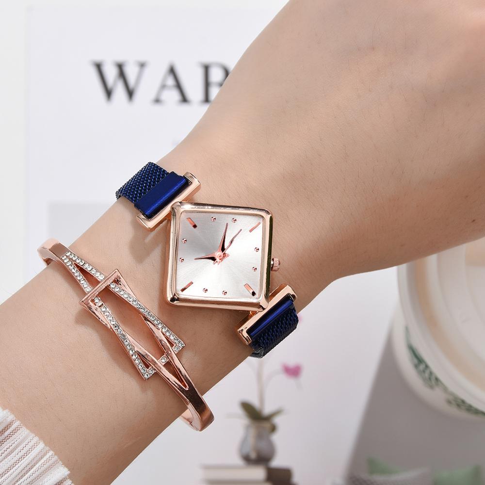 Women Square Watch Luxury Ladies Quartz Magnet Buckle Gradient Color Watches Relogio Feminino For Gift Clock - V.I.P Digital Presence