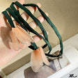 Tulip tie ribbon hair loop fairy three-dimensional flower entanglement knot tying hair rope - V.I.P Digital Presence
