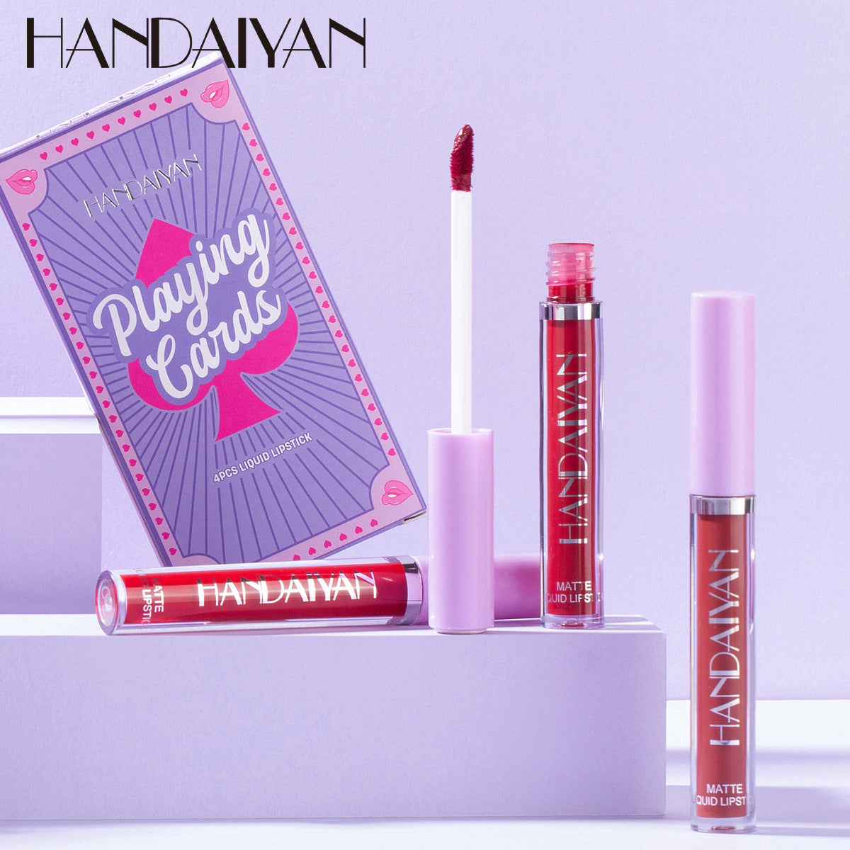 HANDAIYAN Playing Card Lipstick Set Of 4 Matte Matte Non-Stick Cup Lipstick Lipstick - V.I.P Digital Presence