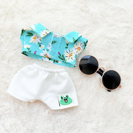 Only clothes/Labubu clothes pendant Labubu sitting party clothes beach glasses set - V.I.P Digital Presence