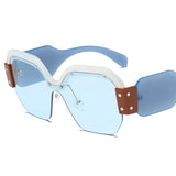 New Ladies Sunglasses SMU09S Personality Large Frame Sunglasses One Piece Sunglasses