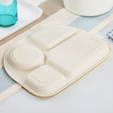 5pcs/set Baby Dinnerware Bamboo Fiber Children Tableware Set Plate Dishes Bowl With Spoon Cartoon Feeding Set Food Container