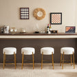 24 inch high circular bar stool, set of two - modern cushioned dining stool - including sturdy hardware support legs - V.I.P Digital Presence