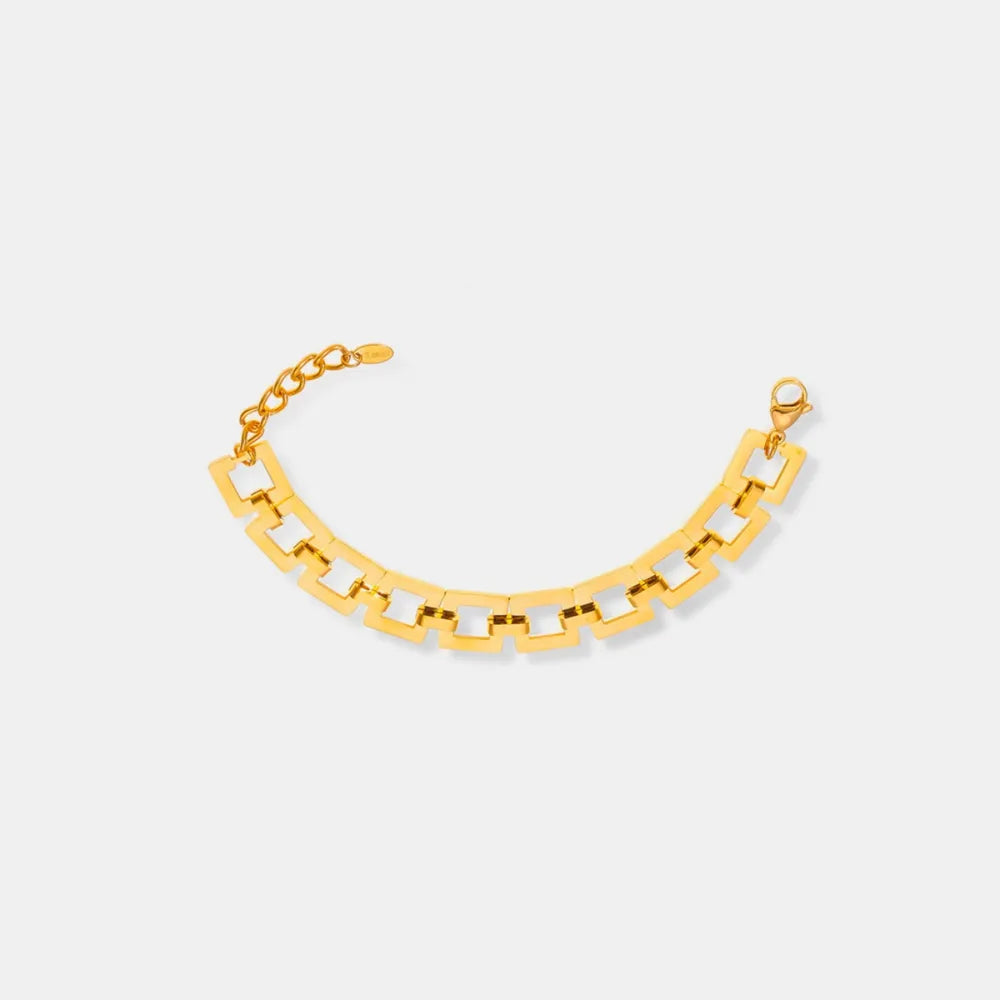 Titanium Steel Hollow Square Chain Bracelet - V.I.P Digital Presence