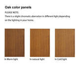 Corner Curio Cabinet with 5 Shelves and Lighting System, Oak(E26 light bulb not included) - V.I.P Digital Presence