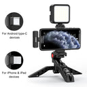 MAMEN Wireless Vlogging Kit Phone Tripod with Lavalier Microphone LED Light for iPhone Android Smartphone Live Streaming Toolkit - V.I.P Digital Presence