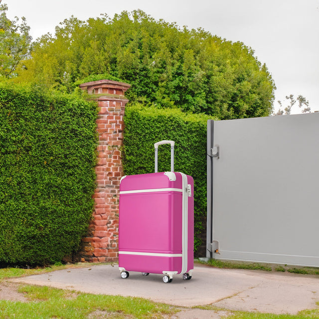 20 IN Luggage 1 Piece with TSA lock , Lightweight Suitcase Spinner Wheels,Carry on Vintage Luggage,Pink - V.I.P Digital Presence