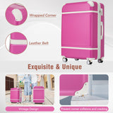 20 IN Luggage 1 Piece with TSA lock , Lightweight Suitcase Spinner Wheels,Carry on Vintage Luggage,Pink - V.I.P Digital Presence