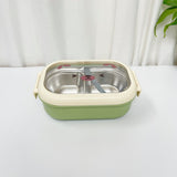 Cartoon cute bear stainless steel portable compartment lunch box with lid - V.I.P Digital Presence